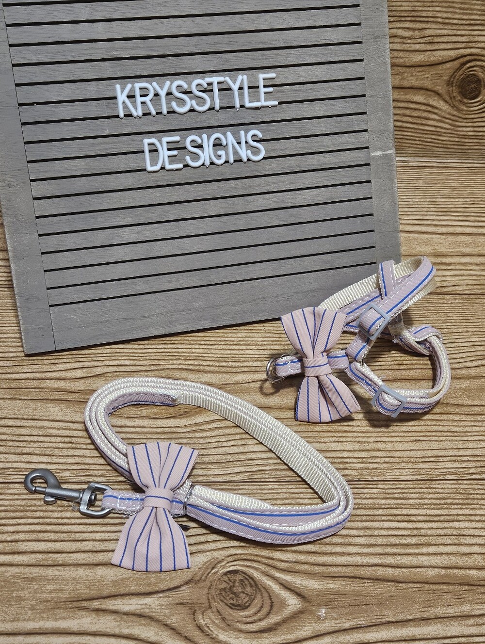 Small Pet Harness and Leash with Bow Adjustable Straps Cat Dog